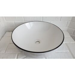 Умывальник Imprese Black Edge i11094 (White/Black) Thumb