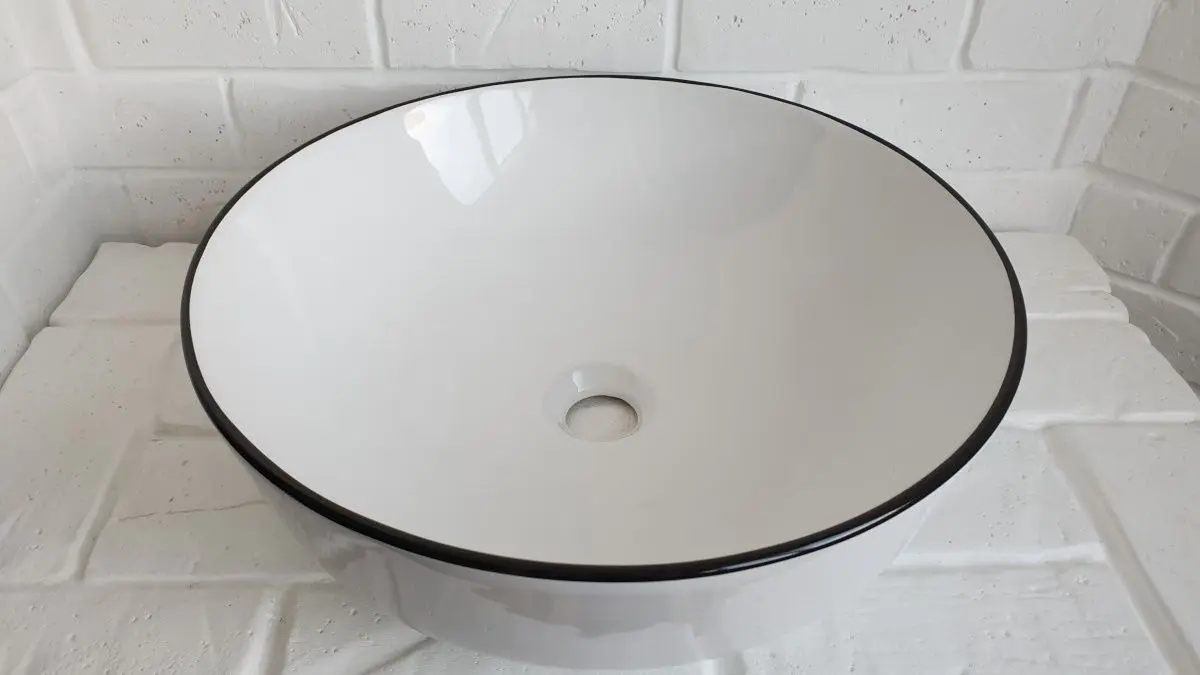 Умывальник Imprese Black Edge i11094 (White/Black) - 3