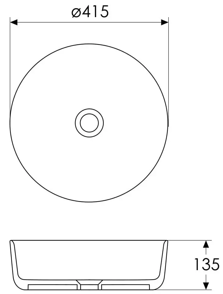 Умывальник Imprese Black Edge i11094 (White/Black) - 4