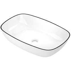 Умывальник Imprese Black Edge i11098 (White/Black) Thumb