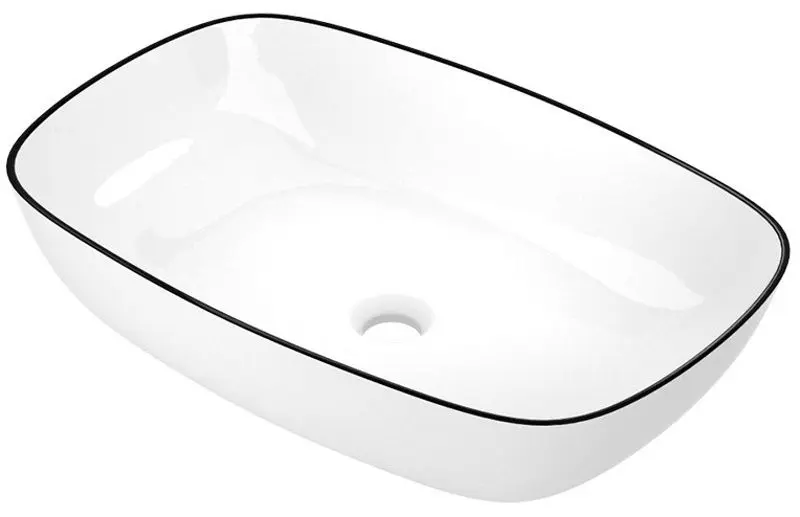 Умывальник Imprese Black Edge i11098 (White/Black) - 2