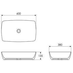 Умывальник Imprese Black Edge i11098 (White/Black) Thumb