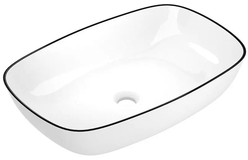 Умывальник Imprese Black Edge i11098 (White/Black)