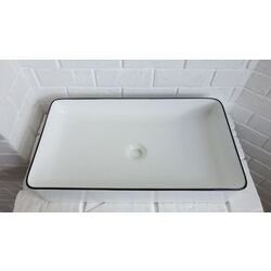 Умывальник Imprese Black Edge i11099 (White/Black) Thumb