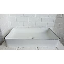 Умывальник Imprese Black Edge i11099 (White/Black) Thumb