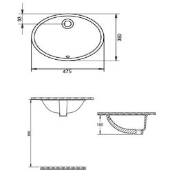 Умывальник Imprese c06900103OV (White) Thumb