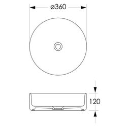 Умывальник Imprese i11252 (Grey/White) Thumb