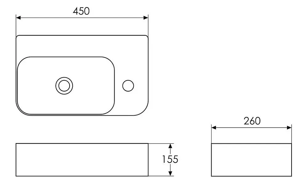 Умывальник Imprese i11511 (White) - 2