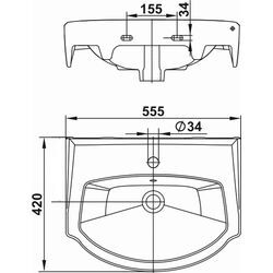 Lavoar Керамин Albano 55 (White) Thumb