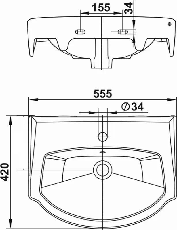 Lavoar Керамин Albano 55 (White) - 5