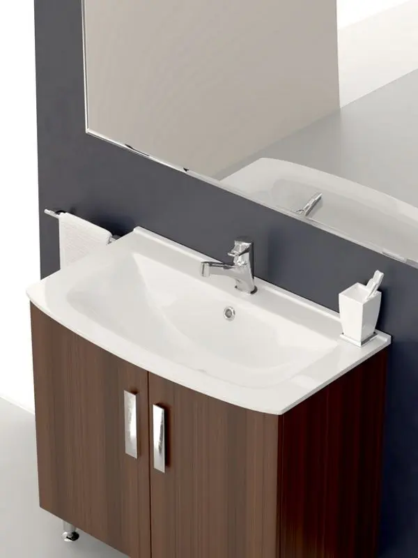 Умывальник Керамин Бари 80 (Белый) - 4