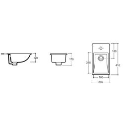 Lavoar Керамин Бергамо Нова 40 (White) Thumb