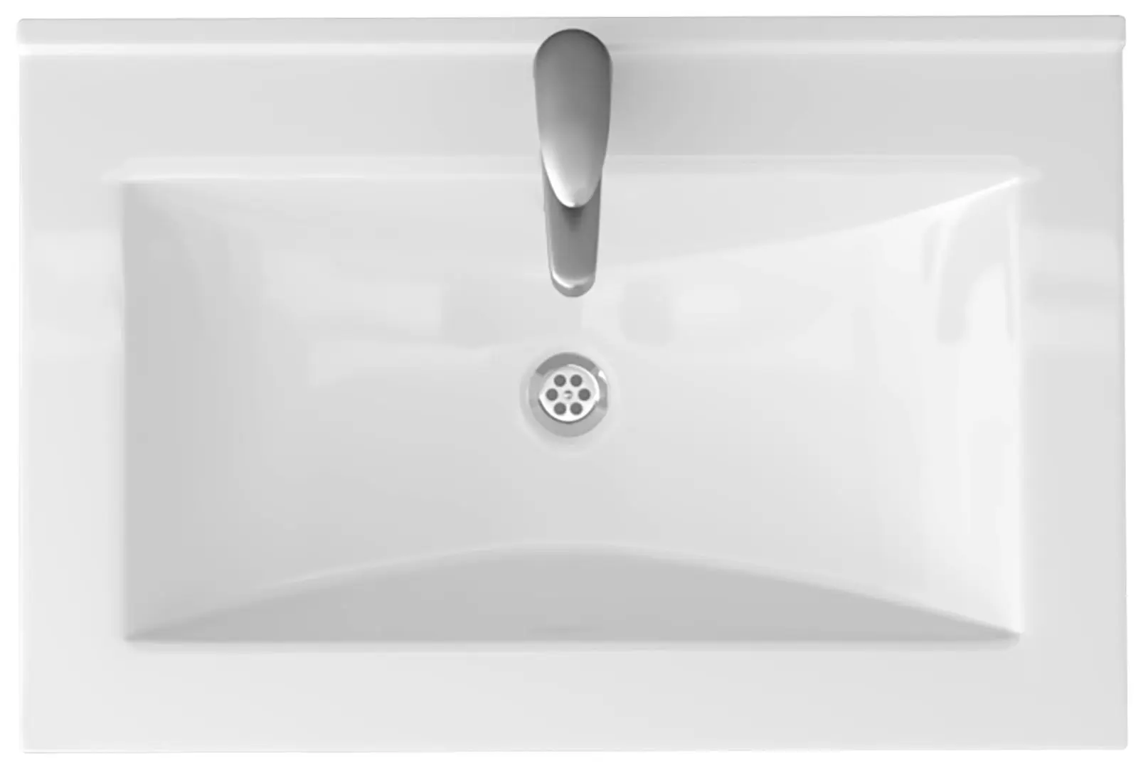 Умывальник Керамин Бергамо Нова 70 (Белый) - 2