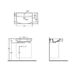Умывальник Керамин Клермонт 60 (Белый) Thumb