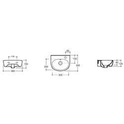 Умывальник Керамин Лаго 36 (Белый) Thumb