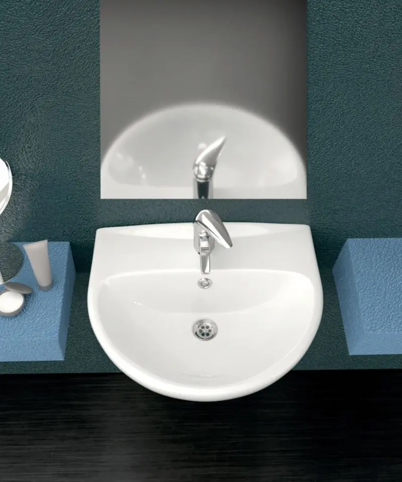 Умывальник Керамин Позитано 55 (Белый) - 5