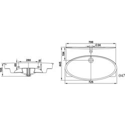 Умывальник Керамин Санти 70 (Белый) Thumb