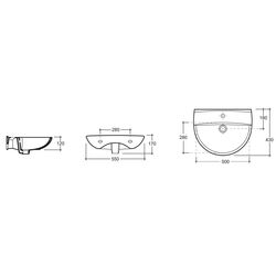 Lavoar Керамин Simpl 55 (White) Thumb