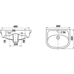 Lavoar Керамин Cити 50 (White) Thumb