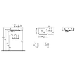 Умывальник Керамин Сквэа 36 (Белый) Thumb