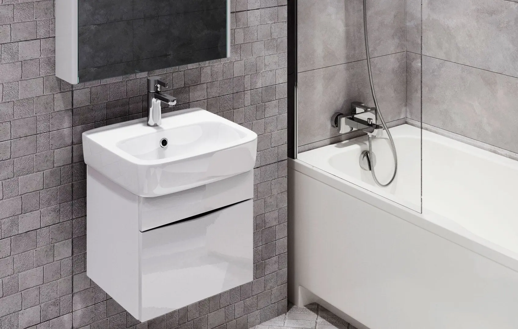 Умывальник Керамин Сквэа 45 (Белый) - 4