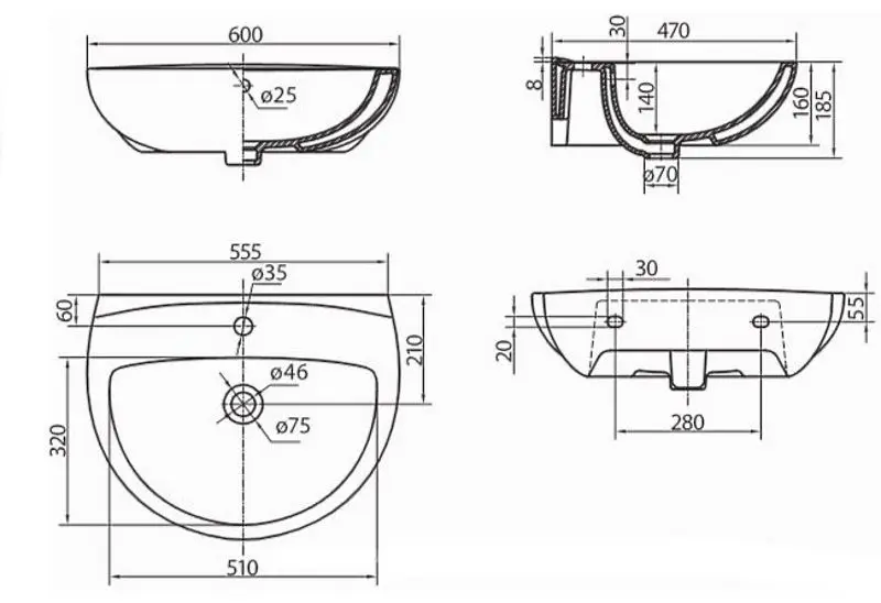 Lavoar Kolo Freja 60 (White)