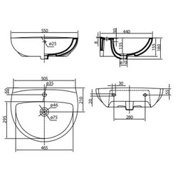 Умывальник Kolo Freja L71155 (White) Thumb