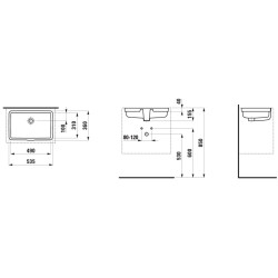 Умывальник Laufen Living 53.5x36 (Black Matt) Thumb