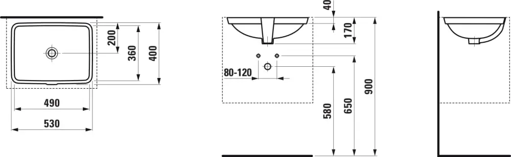 Умывальник Laufen Pro S 53x40 (White) - 4