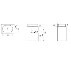 Умывальник Laufen Savoy 55х38 (White Matt) Thumb