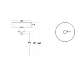 Умывальник Lucco Lucente 43 (White) Thumb
