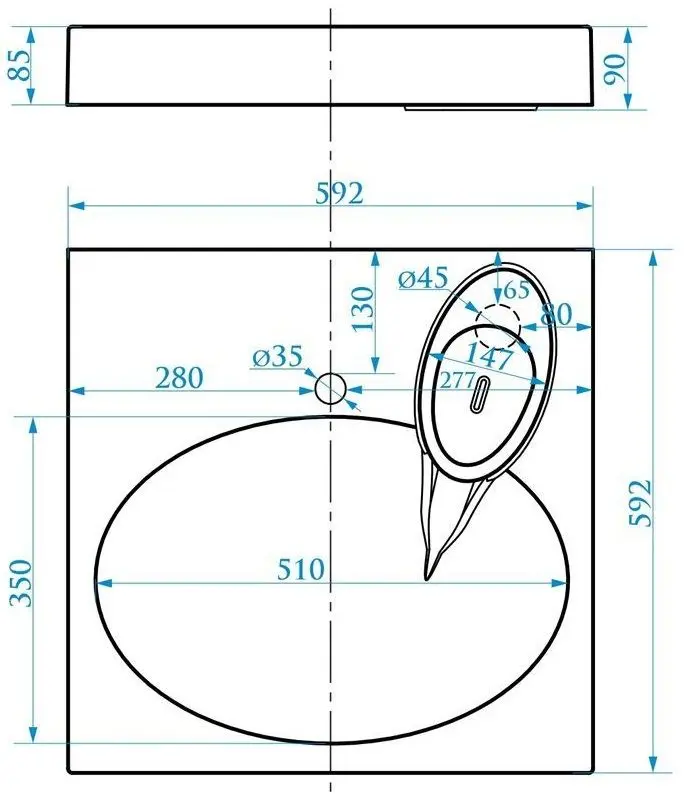 Умывальник Marrbaxx Мэйси V5Q2 (Beige) - 3