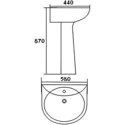 Умывальник Meitao MT 8228 (White) Thumb