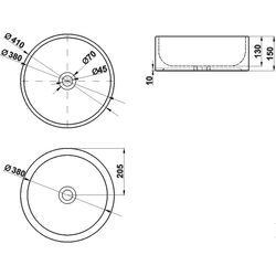 Умывальник Melana MLN-7078ABW (Black/White) Thumb