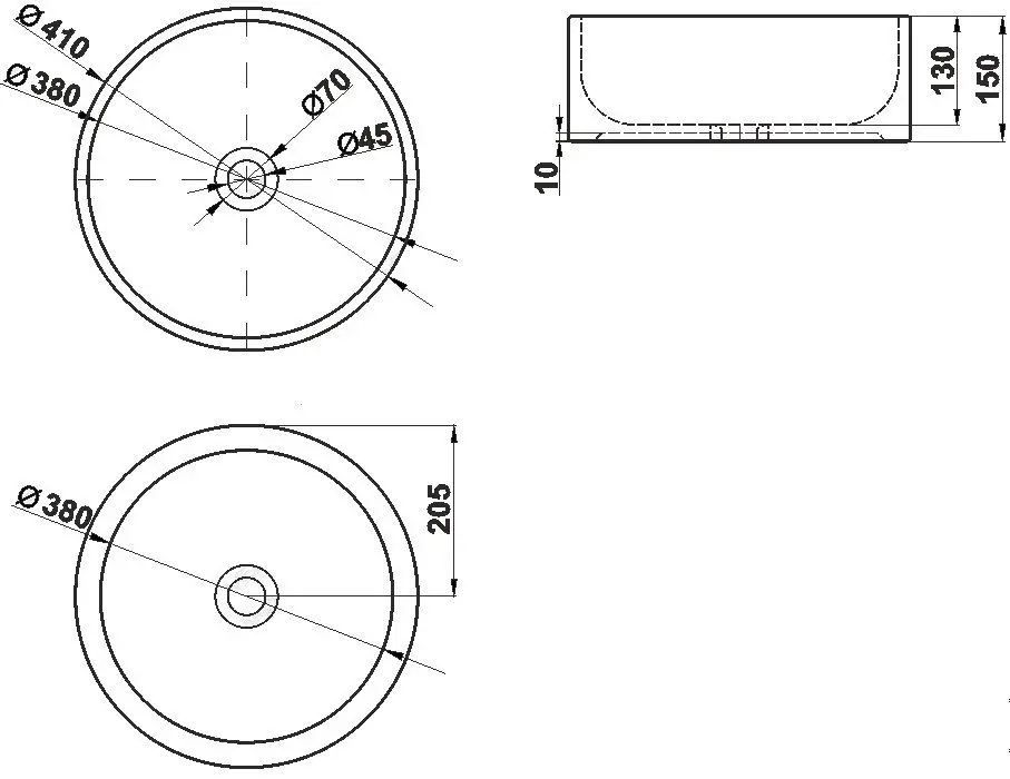 Умывальник Melana MLN-7078ABW (Black/White) - 5