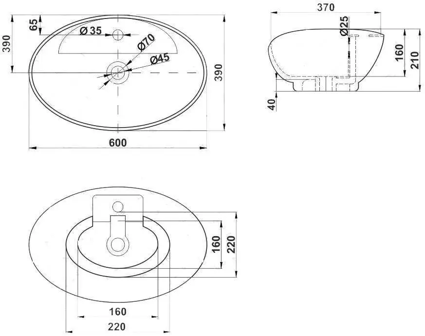 Умывальник Melana MLN-7167 - 5