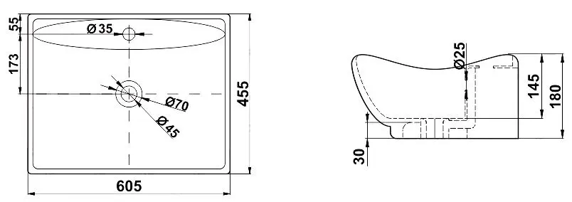 Умывальник Melana MLN-7211 - 4