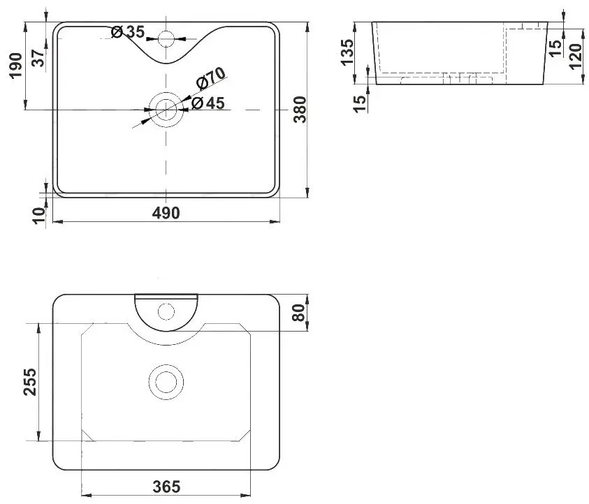 Умывальник Melana MLN-7291 - 4