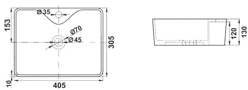 Умывальник Melana MLN-7291X - 3