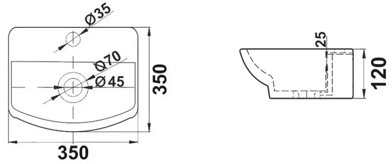 Умывальник Melana MLN-78014B - 3
