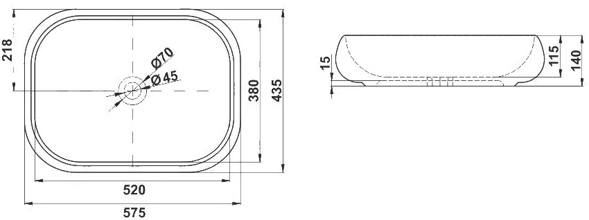 Умывальник Melana MLN-78102 - 4