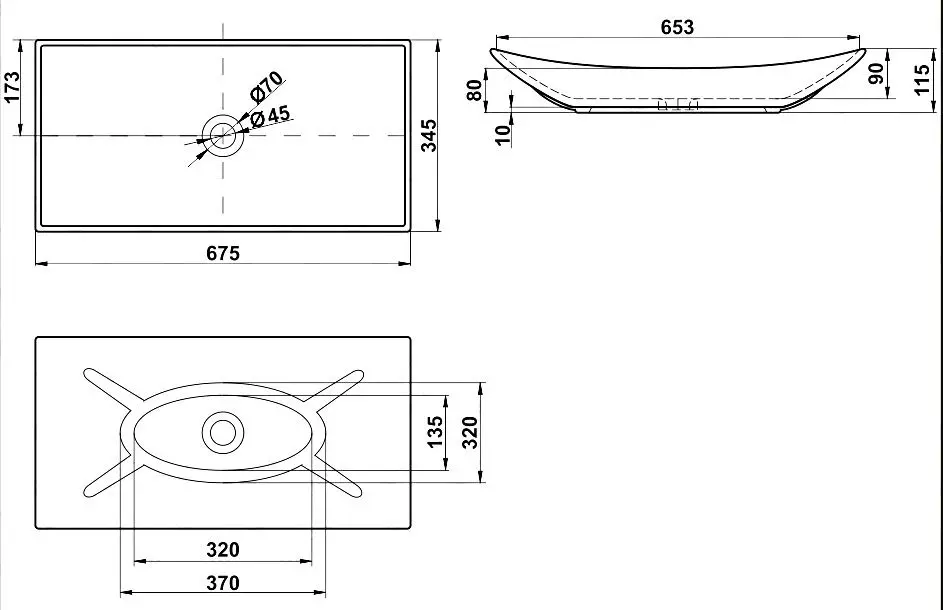 Умывальник Melana MLN-78123 (White) - 5