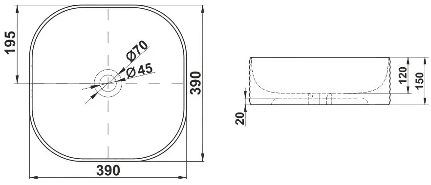 Умывальник Melana MLN-78418 - 5