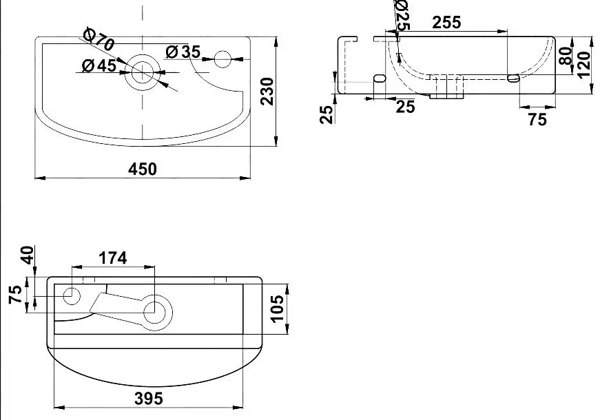 Умывальник Melana MLN-7946R (White) - 3