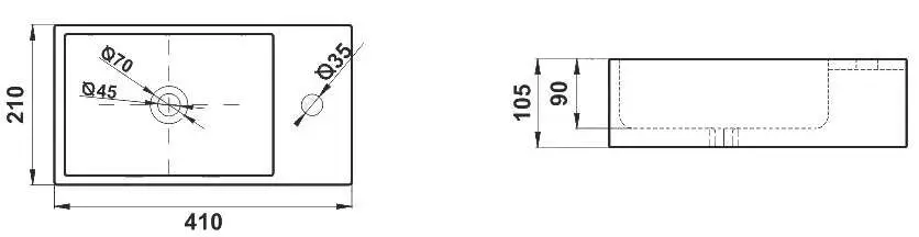 Умывальник Melana MLN-9048DL (White) - 3