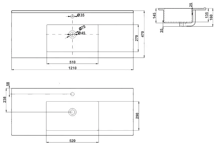Умывальник Melana MLN-E120 (9120E) - 3