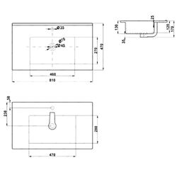 Умывальник Melana MLN-E80 (9080E) Thumb