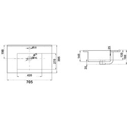 Умывальник Melana MLN-R70 Thumb