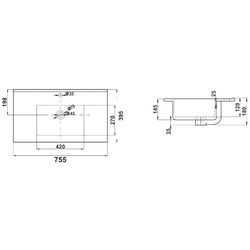 Умывальник Melana MLN-R75 Thumb
