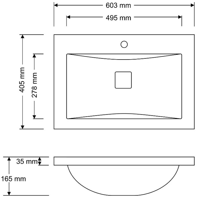 Умывальник Montebella 600х400 со смесителем Koala